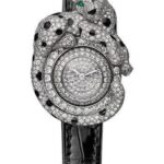 Cartier Panthere Espiegle de Cartier Watch – White Gold Diamond Case – White Gold Dial – Black Alligator Strap – HPI00773