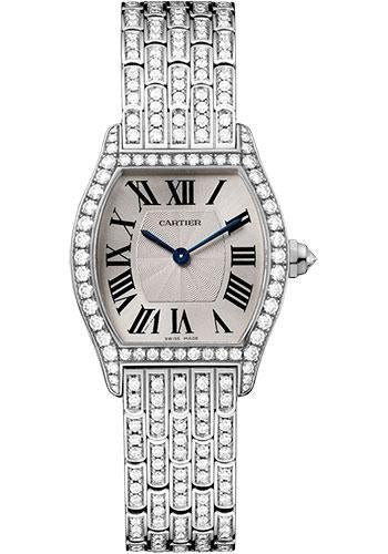 Cartier Tortue Watch – 30 mm White Gold Diamond Case – Diamond Bracelet – HPI00778