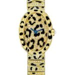 Cartier Mini Baignoire Panther Spots Watch – Yellow Gold Diamond Case – Diamond Dial – Diamond Bracelet – HPI00961