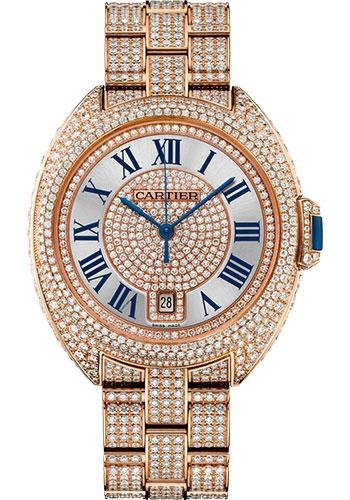Cartier Cle de Cartier Watch – 40 mm Pink Gold Diamond Case – Pink Gold Diamond Dial – Diamond Bracelet – HPI01041