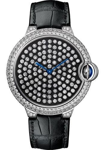 Cartier Ballon Bleu de Cartier Limited Edition of 100 Watch – 42 mm White Gold Diamond Case – White Gold Nac-Treated Dial – HPI01062