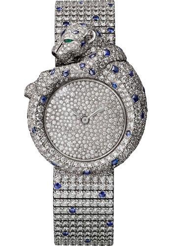 Cartier Feline de Cartier Watch – 43.13 mm White Gold Diamond Case – Diamonds Diamond Dial – Diamond Bracelet – HPI01146