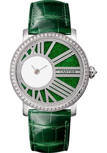 Cartier Rotonde de Cartier Mysterious Movement Watch – 35 mm White Gold Case – HPI01300