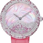 Patek Philippe Calatrava 35.8mm White Gold Mother of Pearl Diamonds Pink Sapphires Set Dial – 4899/900G-001