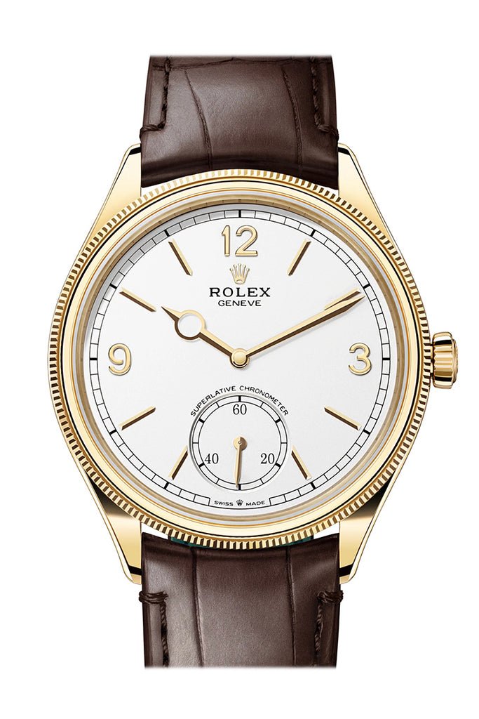 Rolex 1908 39mm Intense White Dial Yellow Gold Men’s Watch 52508