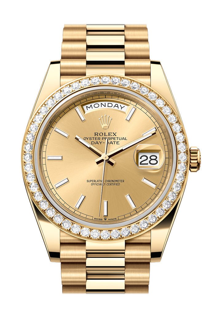 Rolex Day-Date 40 Champagne Dial Yellow Gold President Men’s Watch 228348RBR 228348