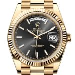 Rolex Day-Date 40 Black Dial 18K Yellow Gold President Men’s Watch 228238