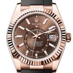 Rolex Sky Dweller 42 Chocolate Dial Rose Gold Mens Watch 336235
