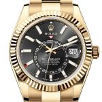 Rolex Sky Dweller 42 Black Dial Yellow Gold Oyster Mens Watch 336238