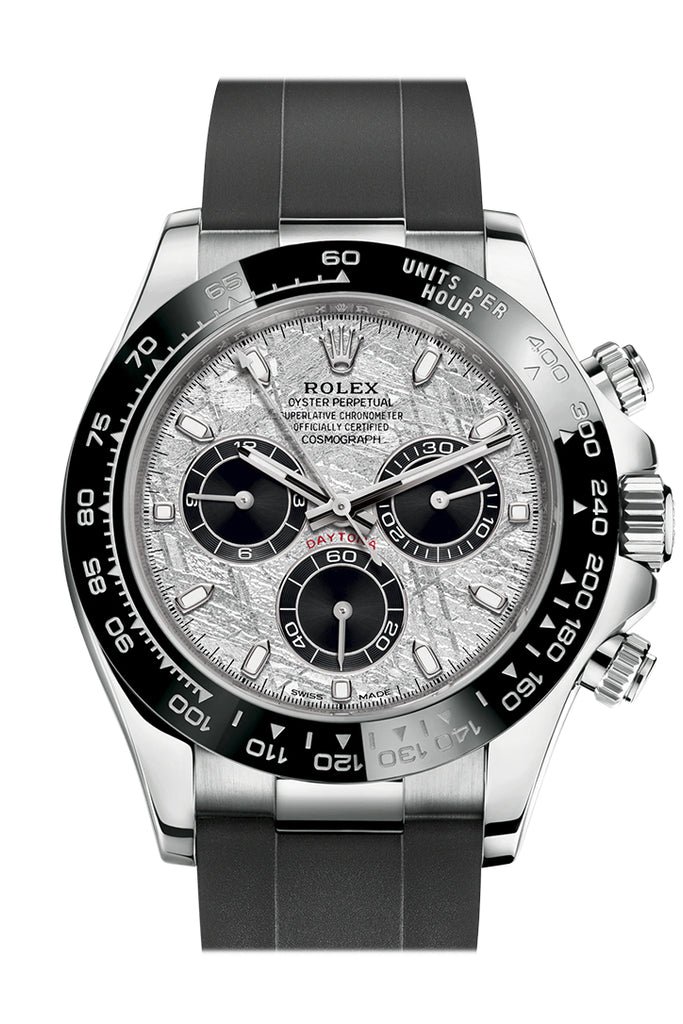 Rolex Cosmograph Daytona Meteorite Dial White Gold Oysterflex Men’s Watch 116519LN