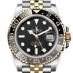 ROLEX GMT-Master II Black Dial Steel 18kt Yellow Gold Men’s Watch 126713GRNR