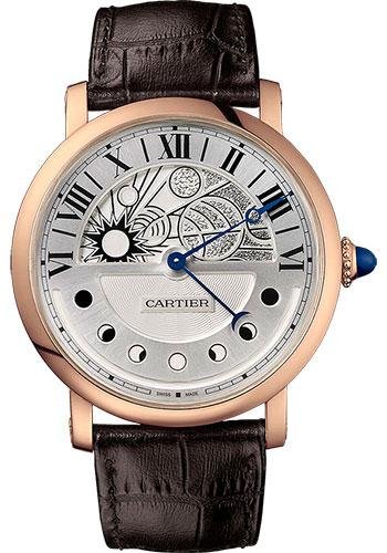 Cartier Rotonde de Cartier Day Night Retrograde Moon Phases Watch – 43.5 mm Pink Gold Case – W1556243