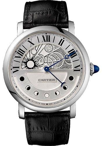 Cartier Rotonde de Cartier Day Night Retrograde Moon Phases Watch – 43.5 mm White Gold Case – W1556244