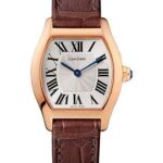 Cartier Tortue Watch – 30 mm Pink Gold Case – Brown Alligator Strap – W1556360