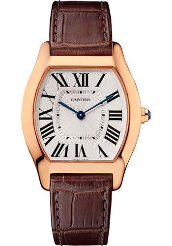 Cartier Tortue Watch – 39 mm Pink Gold Case – Brown Alligator Strap – W1556362
