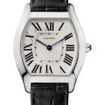 Cartier Tortue Watch – 39 mm White Gold Case – Black Alligator Strap – W1556363