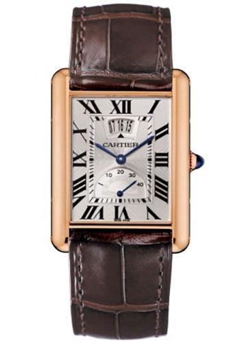 Cartier Tank Louis Cartier Watch – Extra large Pink Gold Case – Silver Dial – Brown Leather Strap – W1560003