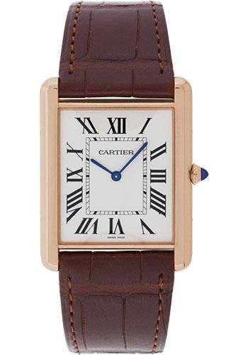 Cartier Tank Louis Cartier Watch – Extra large Pink Gold Case – Brown Alligator Strap – W1560017