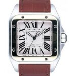 Cartier Santos 100 Watch – Large Steel and Gold Case – Alligator Strap – W20072X7