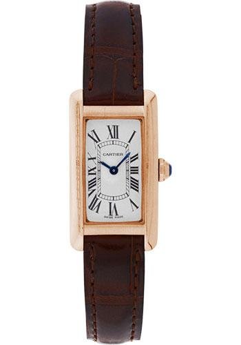 Cartier Tank Americaine Watch – Small Pink Gold Case – Alligator Strap – W2607456