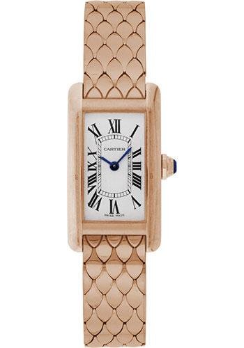 Cartier Tank Americaine Small Model Watch – 19 x 34.8 mm Pink Gold Case – W2620031