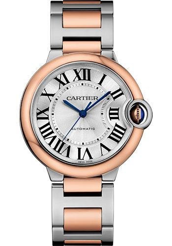 Cartier Ballon Bleu de Cartier Watch – 36 mm Steel Case – Pink Gold Bezel – W2BB0003