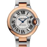 Cartier Ballon Bleu De Cartier Watch – 33 mm Steel Case – Pink Gold Bezel – W2BB0023