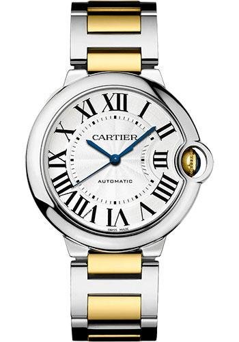 Cartier Ballon Bleu de Cartier Watch – 36 mm Steel and Yellow Gold Case – Silvered Dial – Interchangeable Two-Tone Bracelet – W2BB0030