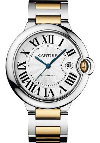 Cartier Ballon Bleu de Cartier Watch – 42 mm Steel and Yellow Gold Case – Silvered Dial – Interchangeable Two-Tone Bracelet – W2BB0031