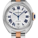 Cartier Cle De Cartier Watch – 40 mm Steel Case – Silvered Dial – Steel And Pink Gold Bracelet – W2CL0002