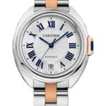 Cartier Cle De Cartier Watch – 35 mm Steel Case – Silvered Dial – Steel And Pink Gold Bracelet – W2CL0003