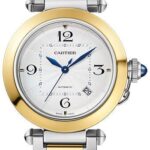 Cartier Pasha de Cartier Watch – 41 mm Steel Case – Silvered Dial – 18K Yellow Gold And Bracelet – W2PA0009