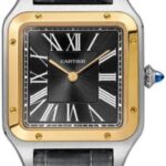 Cartier Santos Dumont Large Yellow Gold And Steel Leather – W2SA0015