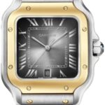 Cartier Santos De Cartier Large Automatic Yellow Gold Interchangeable Metal And Leather Bracelets – W2SA0030
