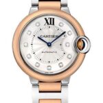 Cartier Ballon Bleu de Cartier Watch – 36 mm Steel Case – Pink Gold Bezel – Diamond Dial – W3BB0007