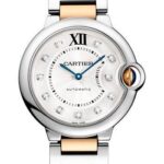 Cartier Ballon Bleu de Cartier Watch – 36 mm Steel Case – Diamond Dial – Pink Gold And Steel Bracelet – W3BB0018