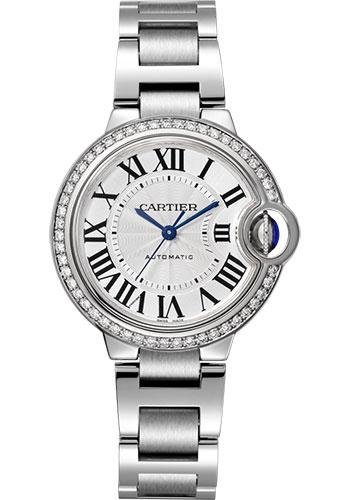 Cartier Ballon Bleu de Cartier Watch – 33 mm Steel Case – Diamond Bezel – W4BB0016