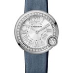 Cartier Ballon Blanc de Cartier Watch – 26 mm Steel Diamond Case – Silver Dial – Calfskin Strap – W4BL0002