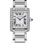 Cartier Tank Francaise Watch – 25.20 mm Steel Diamond Case – W4TA0008