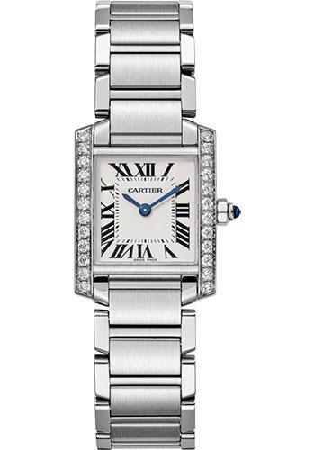 Cartier Tank Francaise Watch – 25.20 mm Steel Diamond Case – W4TA0008