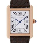 Cartier Tank Solo Extra Large Model Watch – 31 x 40.8 mm Pink Gold And Steel Case – Matt Brown Alligator Strap – W5200026