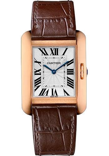 Cartier Tank Anglaise Watch – 34.7 mm Pink Gold Case – Brown Alligator Strap – W5310042