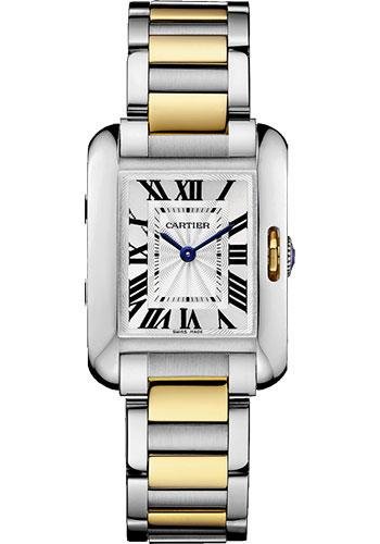 Cartier Tank Anglaise Watch – 30.2 x 22.7 mm Steel Case – Silver Dial – Yellow Gold And Steel Bracelet – W5310046