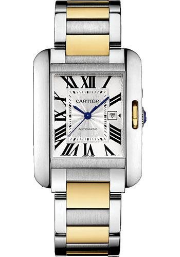 Cartier Tank Anglaise Watch – 39.2 x 29.8 mm Steel Case – Silver Dial – Yellow Gold And Steel Bracelet – W5310047
