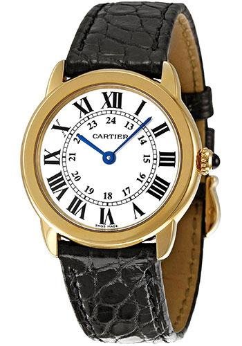 Cartier Ronde Solo Watch – Small Yellow Gold Case – Alligator Strap – W6700355