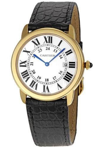 Cartier Ronde Solo Watch – Large Yellow Gold Case – Alligator Strap – W6700455