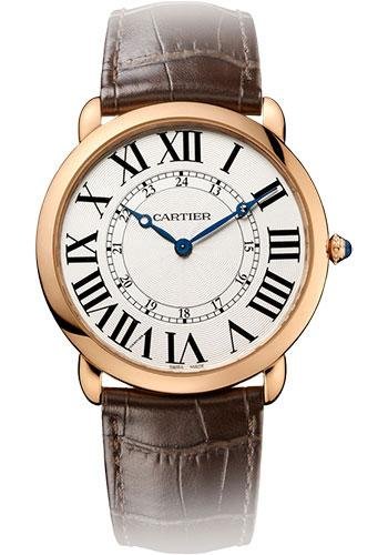 Cartier Ronde Louis Cartier 42 MM Watch – 42 mm Pink Gold Case – Dark Brown Alligator Strap – W6801004