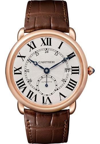 Cartier Ronde Louis Cartier Watch – 40 mm Pink Gold Case – Brown Alligator Strap – W6801005