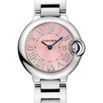 Cartier Ballon Bleu De Cartier Watch – 28.6 mm Steel Diamond Case – Diamond Bezel – Pink Dial – W6920038