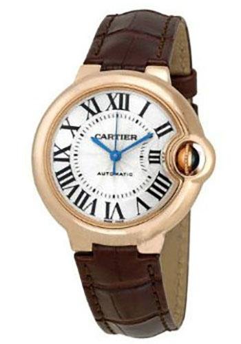 Cartier Ballon Bleu de Cartier Watch – 33 mm Pink Gold Case – Brown Alligator Strap – W6920097